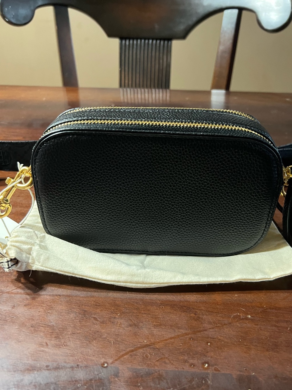 Tory Burch Black Mini Miller Pebbled Leather Crossbody - Picture 7 of 11